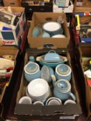 Two boxes of Denby china