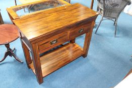 A modern two drawer side table