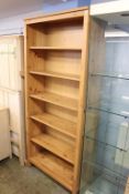 A pine bookcase