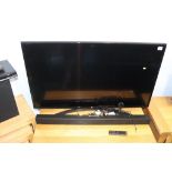 An LG TV and a Samsung sound bar