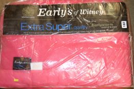 Two wrapped pink Early's of Witney 'Earlywarm' blankets, two unwrapped blankets and a collection