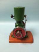 A model vertical pump. 23cm high