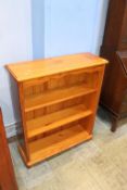 A pine bookcase