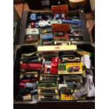 Two trays of die cast toys