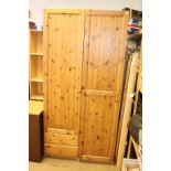 A pine wardrobe