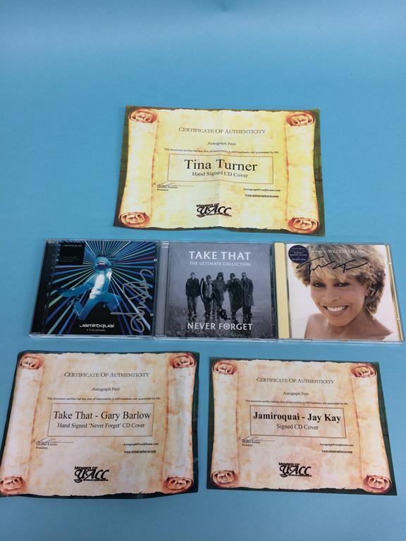 CD and Autographs to include; Everclear, Oasis, Jamiroquai, Take That (2), Tina Turner, Fleetwood - Image 3 of 6