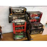 Eleven boxed die cast cars