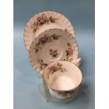 Collection of Royal Albert 'Moss Rose' china