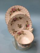 Collection of Royal Albert 'Moss Rose' china