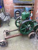 A large R. A. Lister and Co. Ltd stationary engine, with magneto