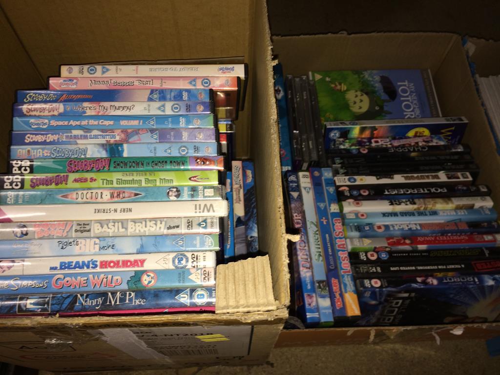 Six boxes of DVDs, books and a lawnmower - Image 2 of 5