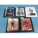 Autographs to include; Johnny Wilkinson, Rob Andrew, Chris Ashton, Leon Spinks, Shannon Briggs,