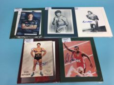 Autographs to include; Johnny Wilkinson, Rob Andrew, Chris Ashton, Leon Spinks, Shannon Briggs,