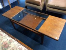 A G Plan teak and glass coffee table