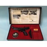 A boxed Webley Hurricane air pistol