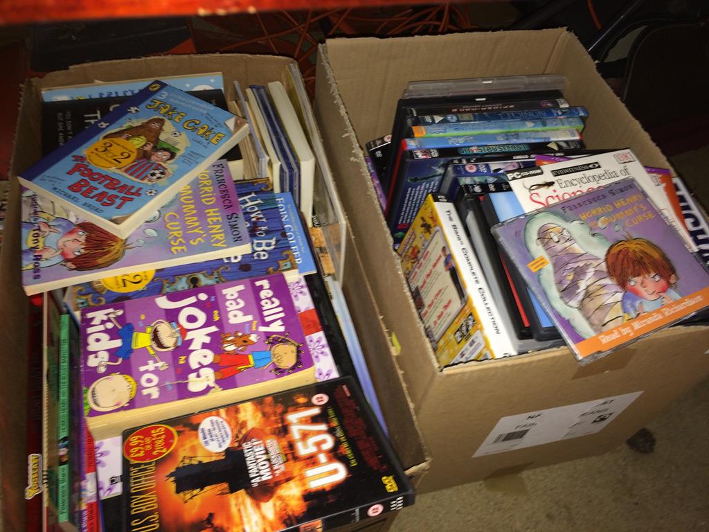 Six boxes of DVDs, books and a lawnmower - Image 4 of 5