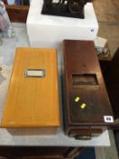 Two old wooden tills