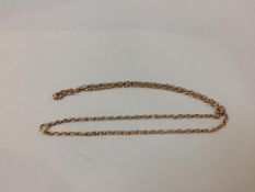 A chain stamped '9k', 15g