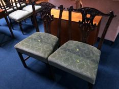 A pair of mahogany single chairs