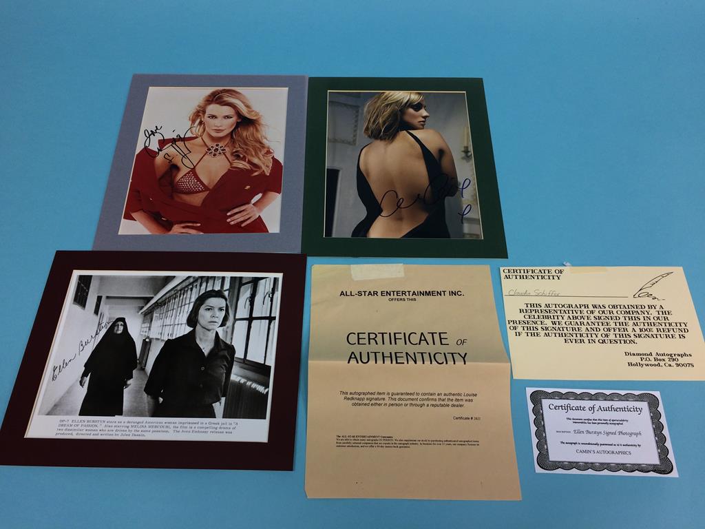 Autographs to include; Claudia Schiffer, Ellen Burstyn, Louise Redknapp, Cameron Diaz (3), Kaye - Image 6 of 6