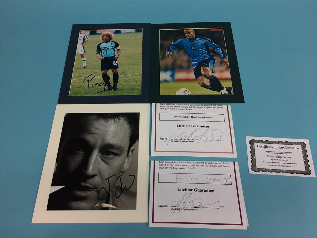 Autographs to include; Marc Overmars, Tim Sherwood, Jimmy Floyd Hasselbaink, David James, Fred - Image 7 of 8