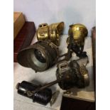 Four Carriage lamps, various