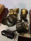 Four Carriage lamps, various