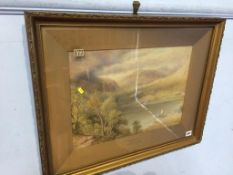 A pair of gilt framed watercolours, 'Windermere' and 'Buttermere' by H. Perry Williams