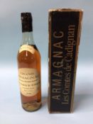 A 70cl bottle of Grand Armagnac (8 years old), Les Comtes de Cadignan