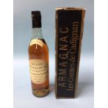 A 70cl bottle of Grand Armagnac (8 years old), Les Comtes de Cadignan