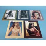 Autographs to include; Cindy Crawford (4), Caprice, Naomi Campbell, Tyra Banks, Jamie Lee Curtis,