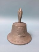 A cast bell made from a German aircraft shot down over Britain, 1939-1945