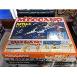 Boxed 'Meccano Space 2501 Construction Set', a 'Motorised Set', a 'Motorised Crane Set' and an 'Army