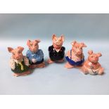 Five Nat West pigs