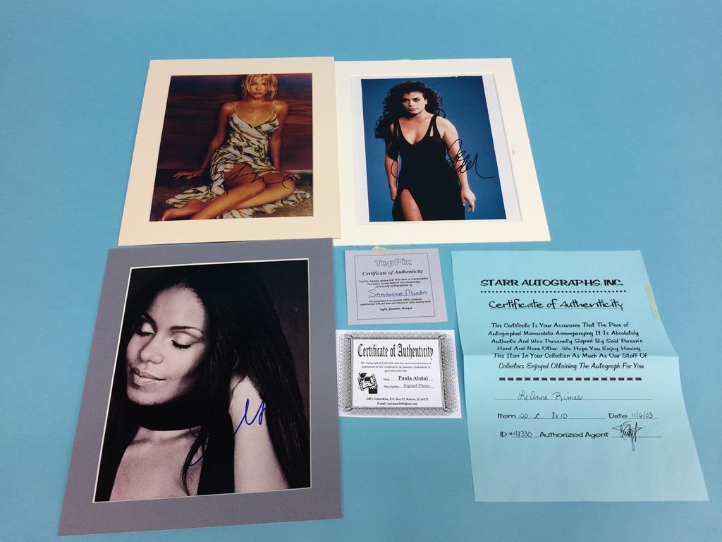 Autographs to include; Paula Abdul (2), Samantha Mumba, Leanne Rimes, Charlie Daniels, Paul Anka, - Image 6 of 6