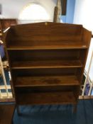 An oak open bookcase