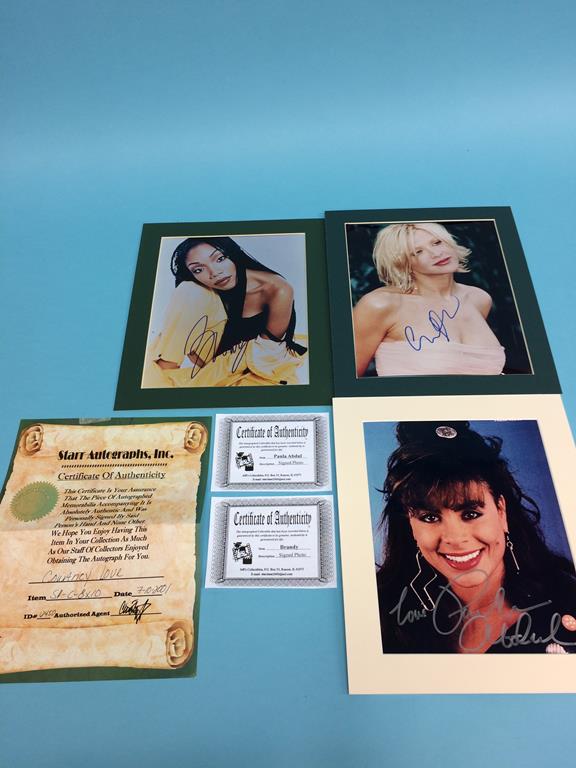 Autographs to include; Paula Abdul (2), Samantha Mumba, Leanne Rimes, Charlie Daniels, Paul Anka, - Image 4 of 6