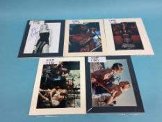 Autographs to include; Judy Collins, Leanne Rimes, KT Tunstall, Lenny Kravitz, Tom Smith, Boyd