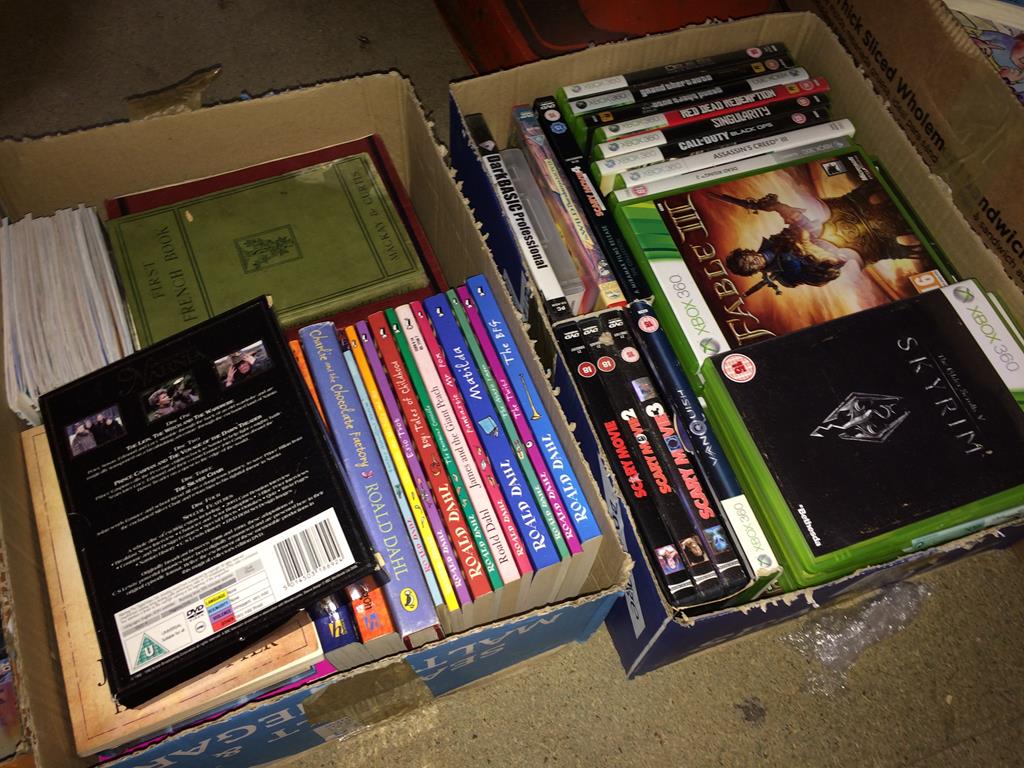 Six boxes of DVDs, books and a lawnmower - Image 3 of 5