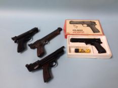 Four air pistols, two Webley, Milbro and Crosman