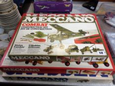 A Meccano 'Combat Construction Set', 'Highway Set' and 'Motorised Set No.4', all unopened