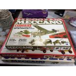 A Meccano 'Combat Construction Set', 'Highway Set' and 'Motorised Set No.4', all unopened