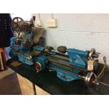 A Myford metal working lathe and stand