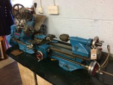 A Myford metal working lathe and stand