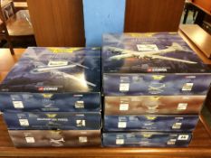 Seven boxed 'Aviation Archive' aeroplanes