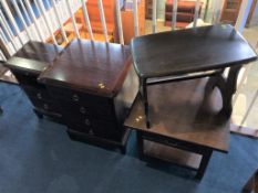 Two Stag chests of drawers, an Ercol occasional table and an oak single drawer side table