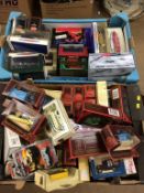 Two trays of die cast toys