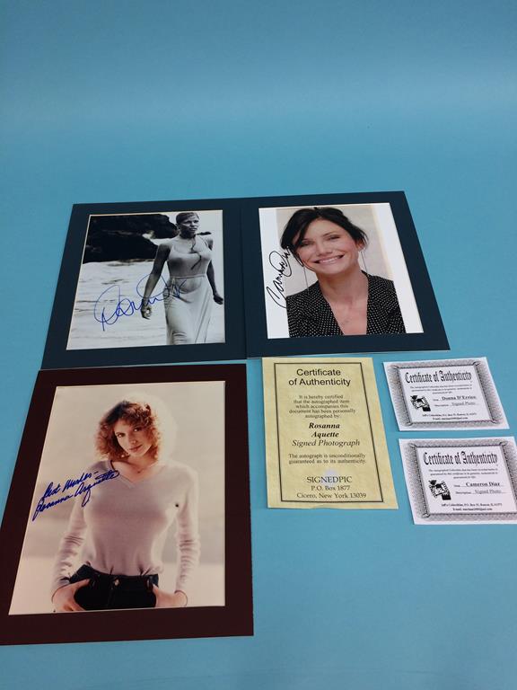 Autographs to include; Claudia Schiffer, Ellen Burstyn, Louise Redknapp, Cameron Diaz (3), Kaye - Image 3 of 6