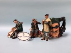 Royal Doulton figures; 'The Master', 'The Laird', 'Owd Willem' etc.