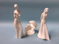 Three Royal Doulton figures, 'Tenderness', 'Tomorrow's Dreams', and 'Images' (3)